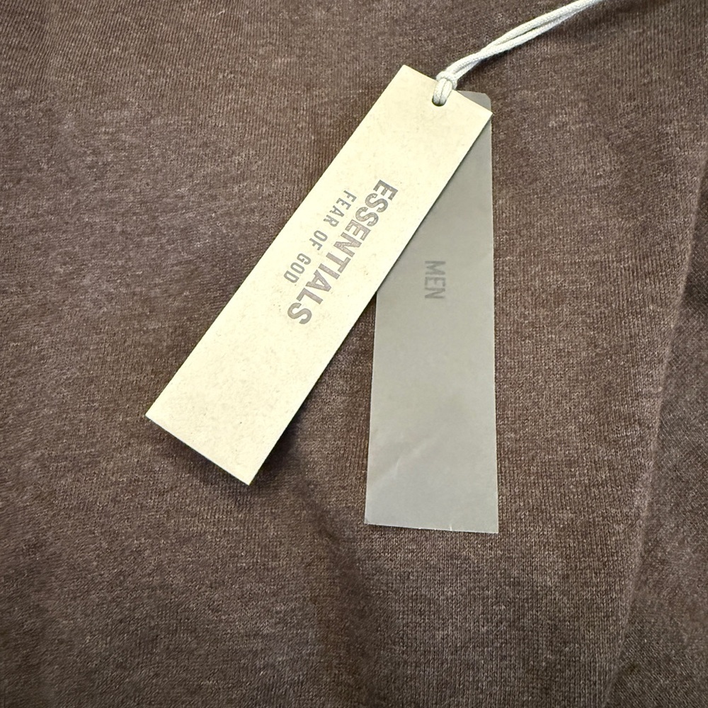 Fear of God Essentials Core Collection Heather Wood Hoodie Size S NWT - Picture 3 of 6